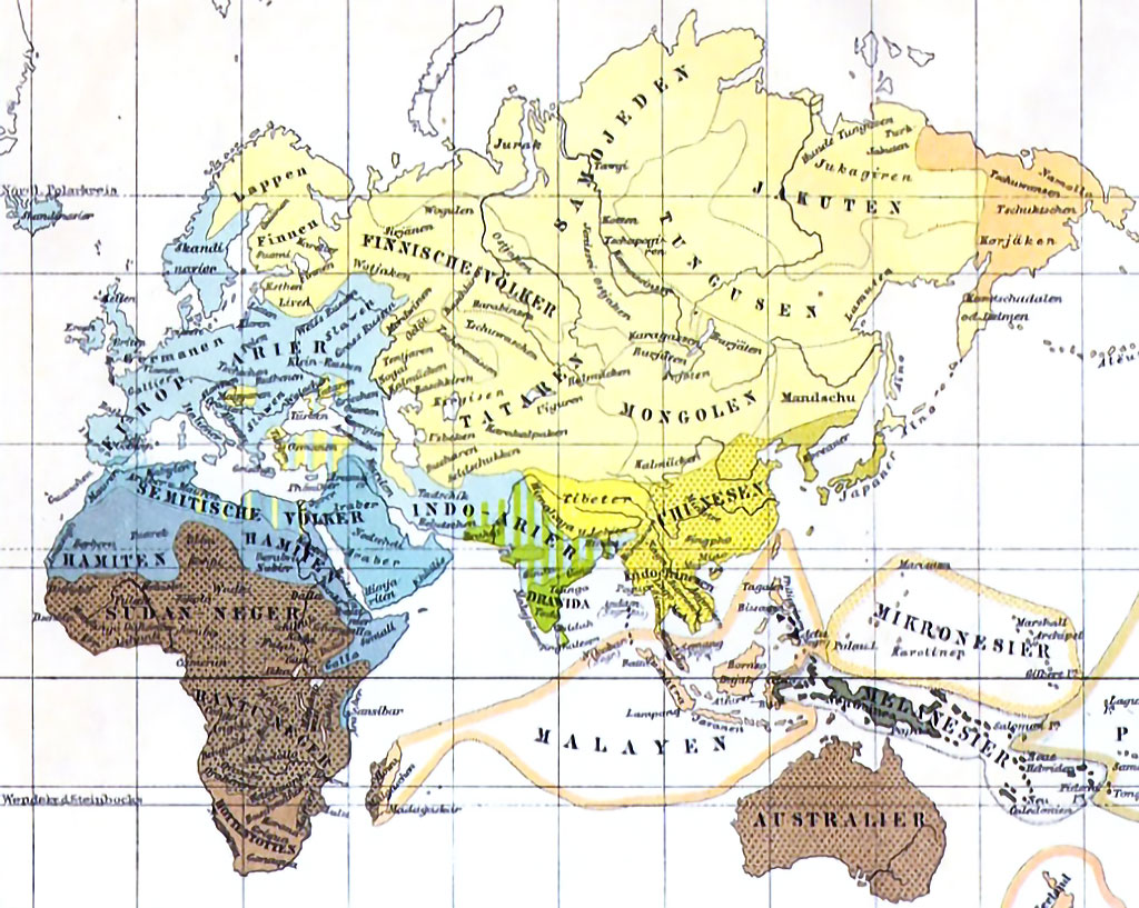 mapa etnograficzna z XIX wieku