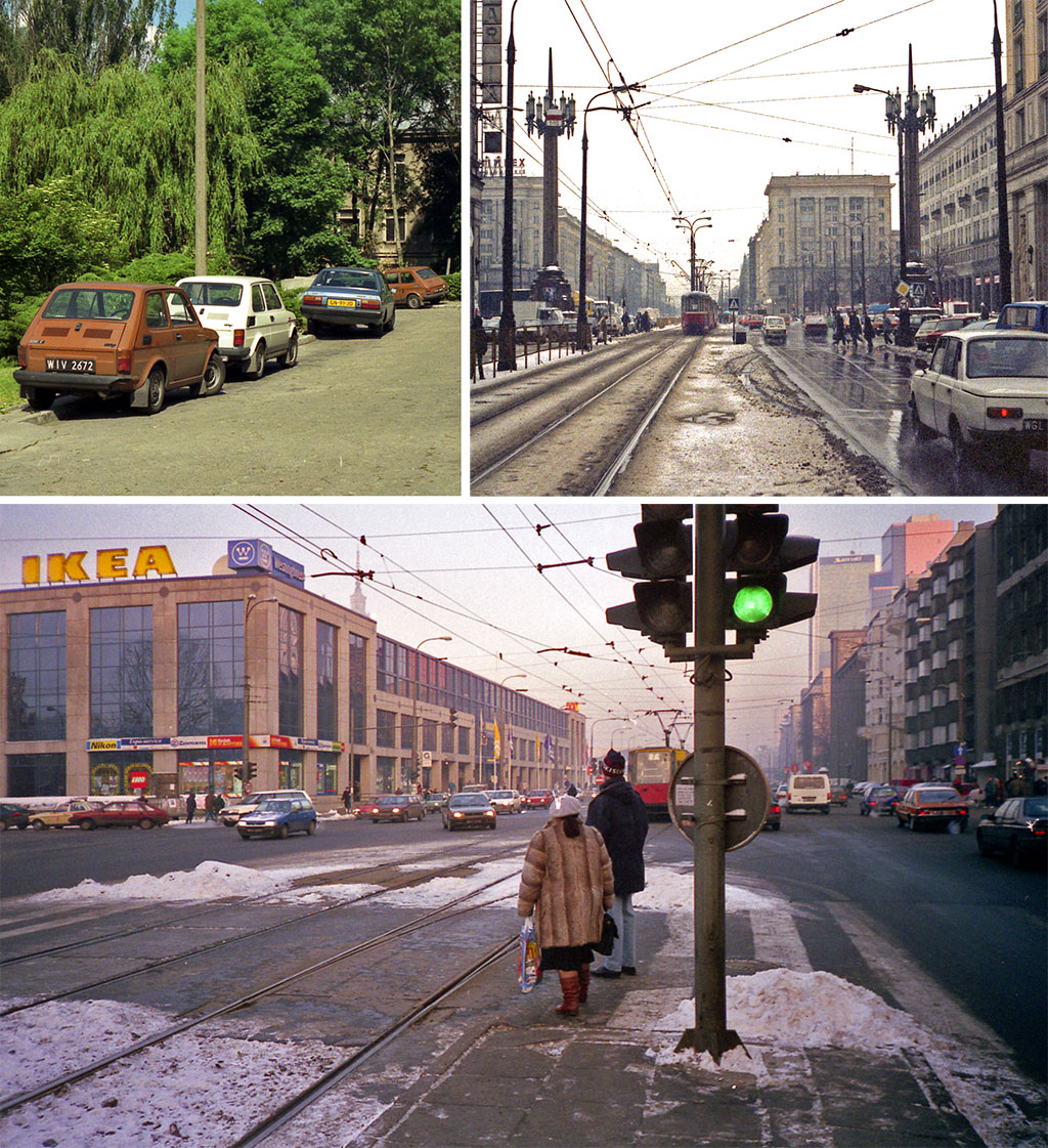 centrum Warszawy w 1991 r.