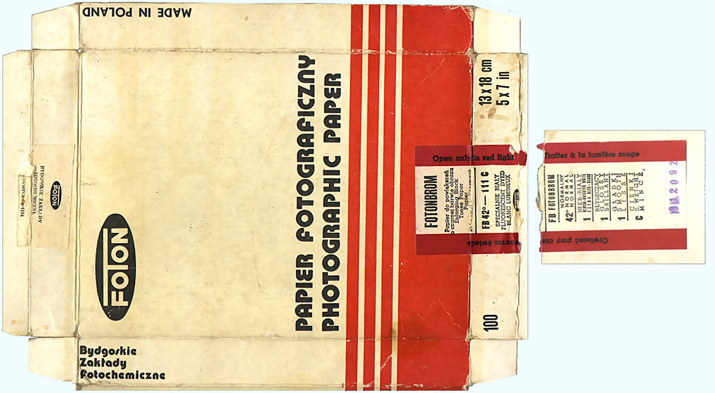 papier fotograficzny FOTON z 1970 r.