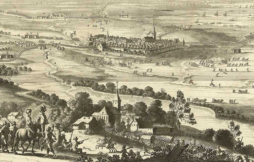 Ruciana z XVII wieku przedstawiająca oblężenie Woerden.