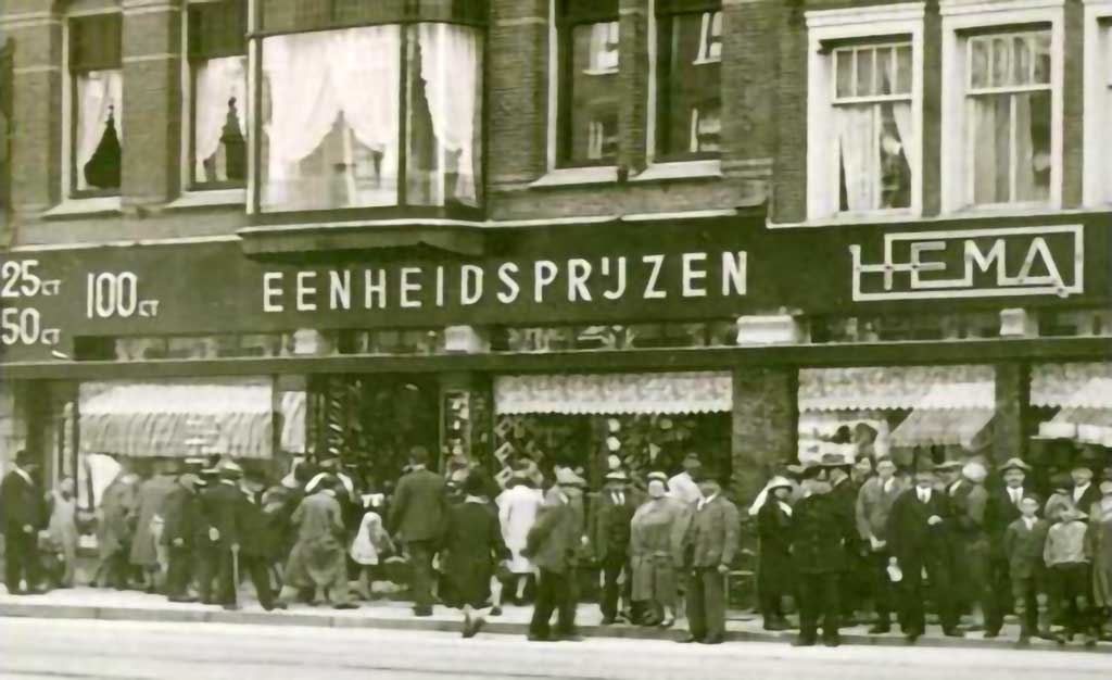 Pierwszy sklep HEMA w Amsterdamie