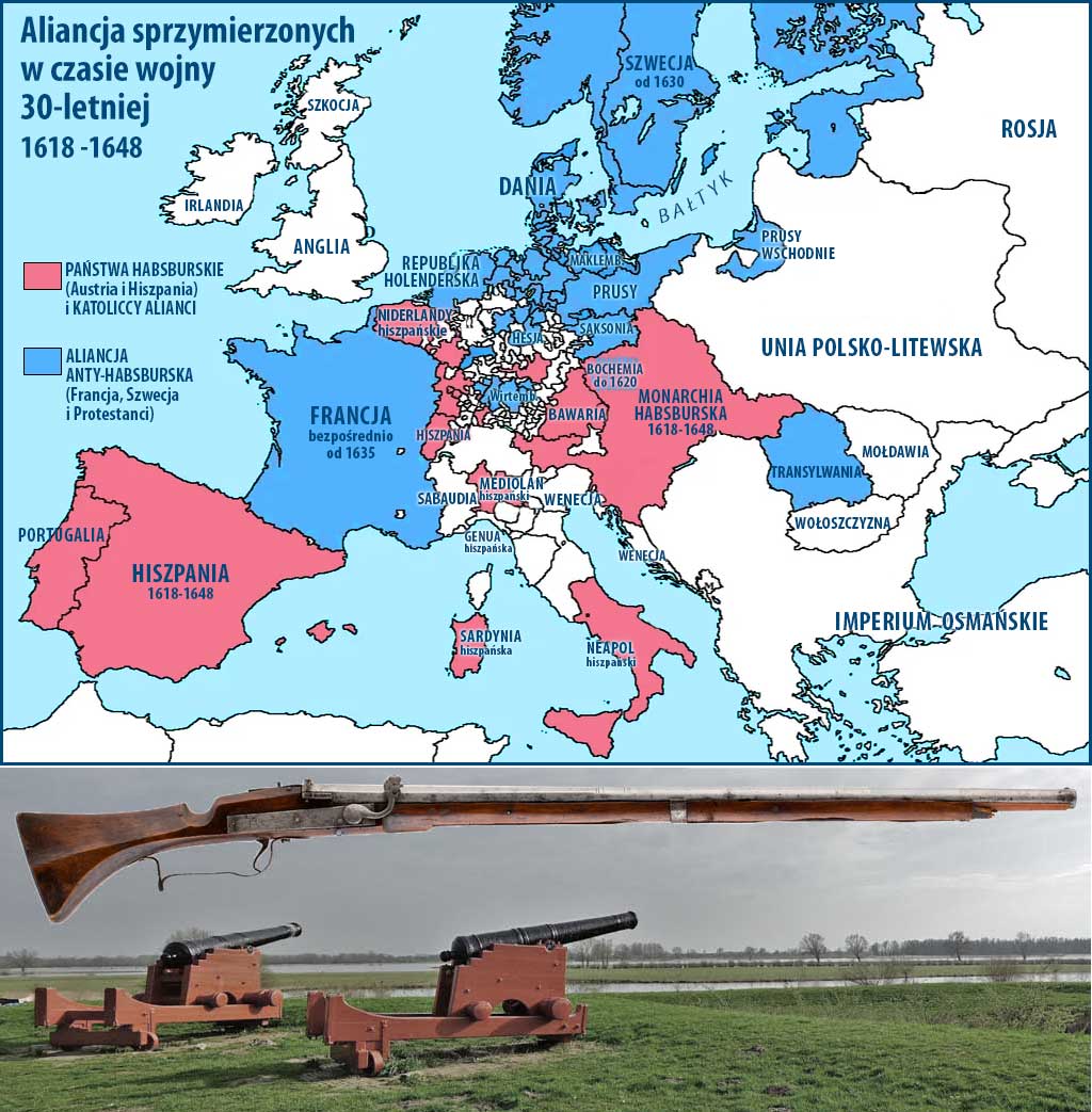 Wojna trzydziestoletnia. Armaty i muszkiety z Szwecji