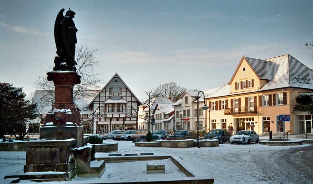 rynek we wsi Mettingen