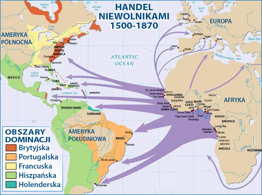 Handel niewolnikami Afryka - Ameryka